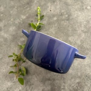 Le Creuset Marseille mini blue porcelain cocotte without lid